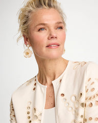 Neutral Neutral Flower Drop Earrings