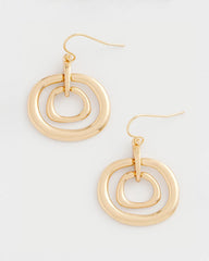 Gold Gold Tone Drop Pendant Earrings