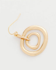 Gold Gold Tone Drop Pendant Earrings