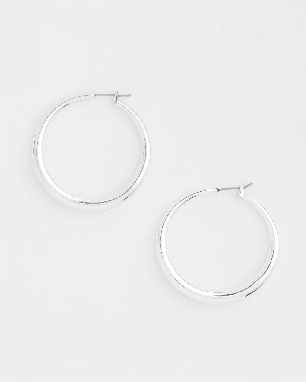 Silver Cassie Silver-Tone Hoop Earrings