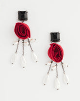 Red Red Rose Drop Earrings