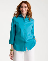Lagoon Blue No Iron™ Stretch Shirt