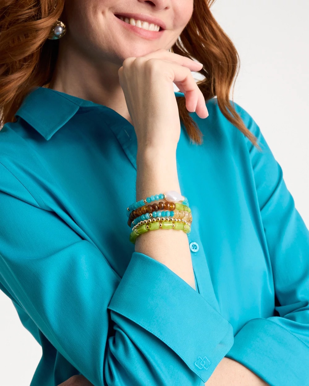Lagoon Blue No Iron™ Stretch Shirt