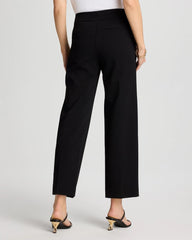 Black Juliet Lightweight Straight Crop Pants