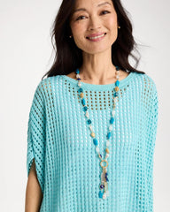 Blue Multi Convertible Turquoise Fish Charm Necklace