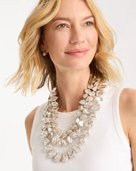 Silver Chunky Silver Multi-Strand Necklace