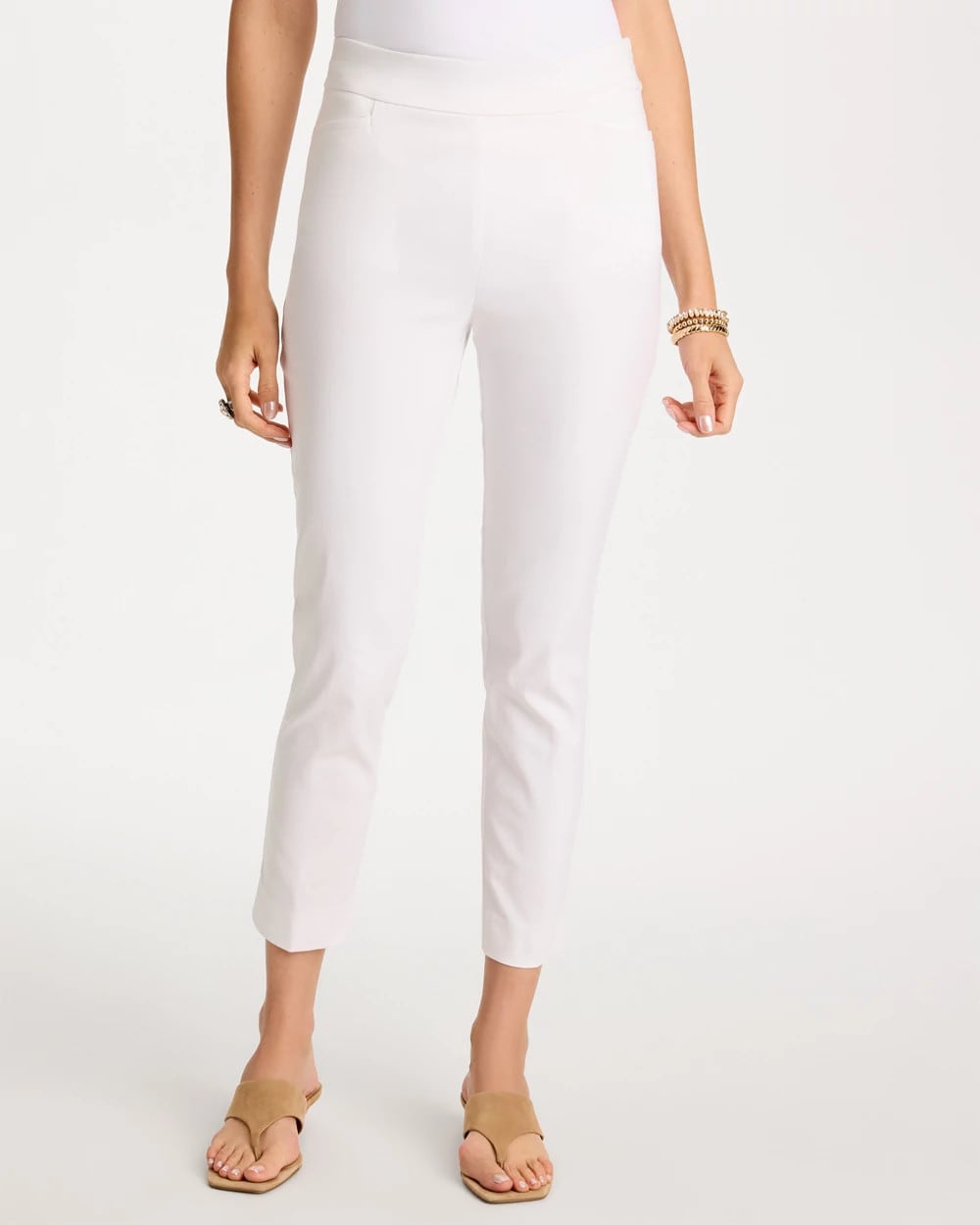 Alabaster Brigitte™ Slim Pull-On Ankle Pants