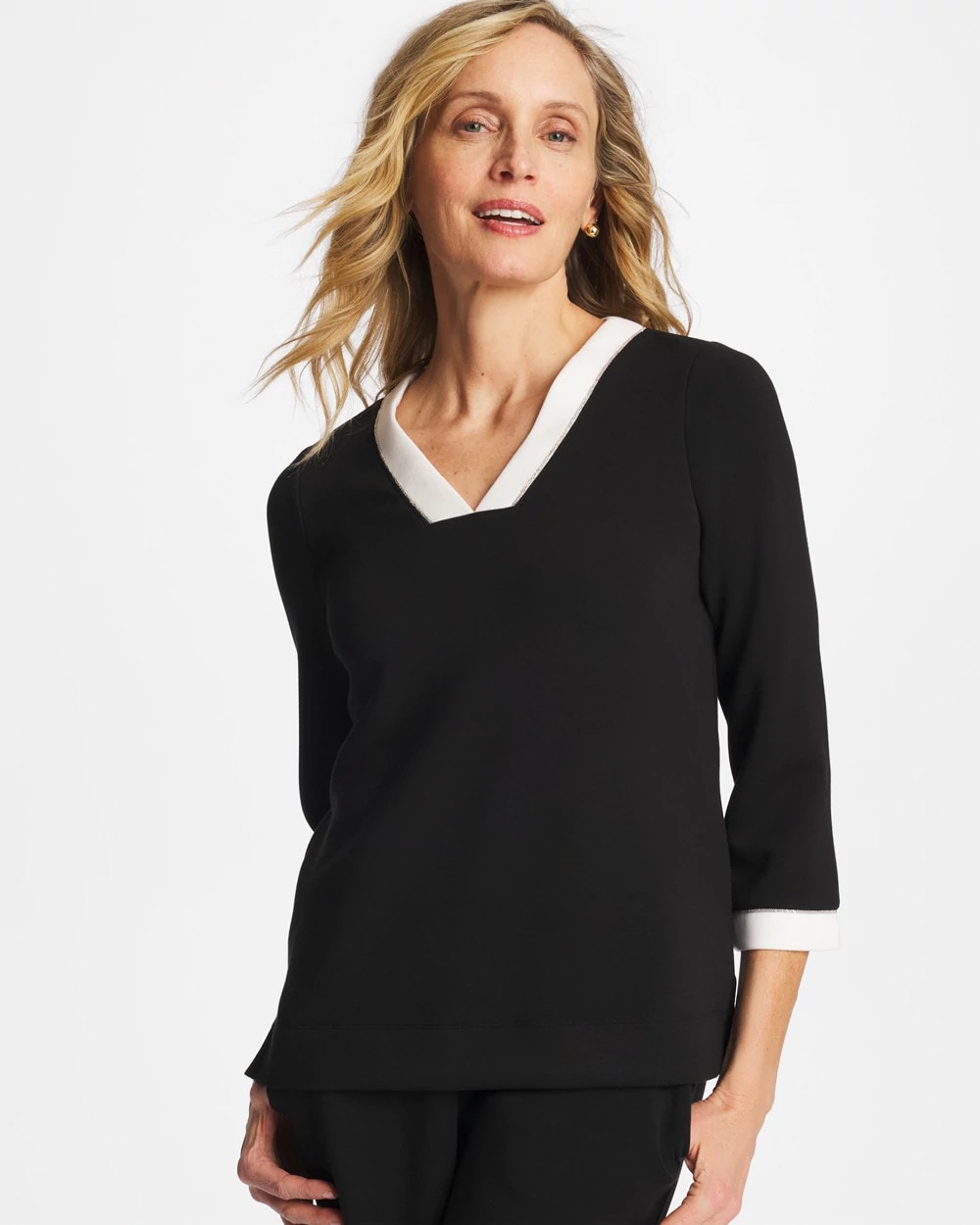 Black Zenergy® Soft Caviar Bead Contrast Top