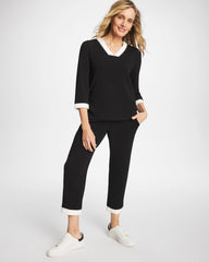 Black Zenergy® Soft Caviar Bead Contrast Top