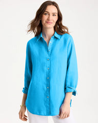 Blue Tide No Iron™ Linen Shirt