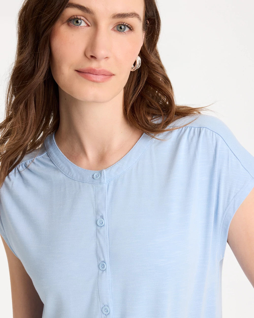 Blue Haven Refined Button Tee