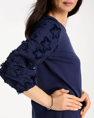 Passport Blue Star Cutout 3/4 Sleeved Tee