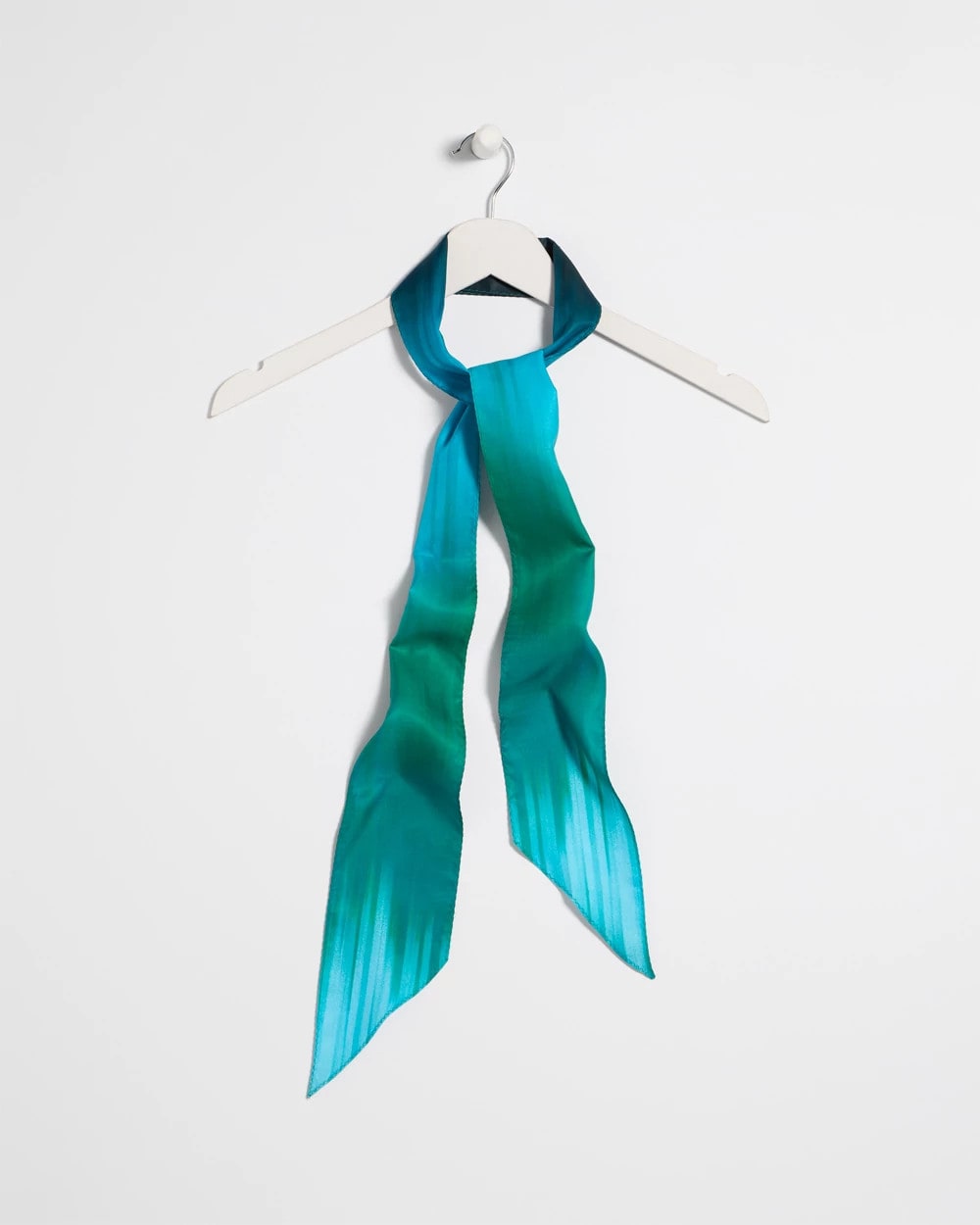 Topanga Green Printed Tie-Dye Skinny Scarf