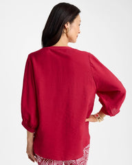 Cherry Lush Tie-Front Top