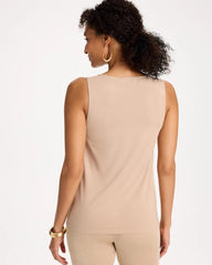 Gold Travelers™ Metallic Crochet Sweater Tank