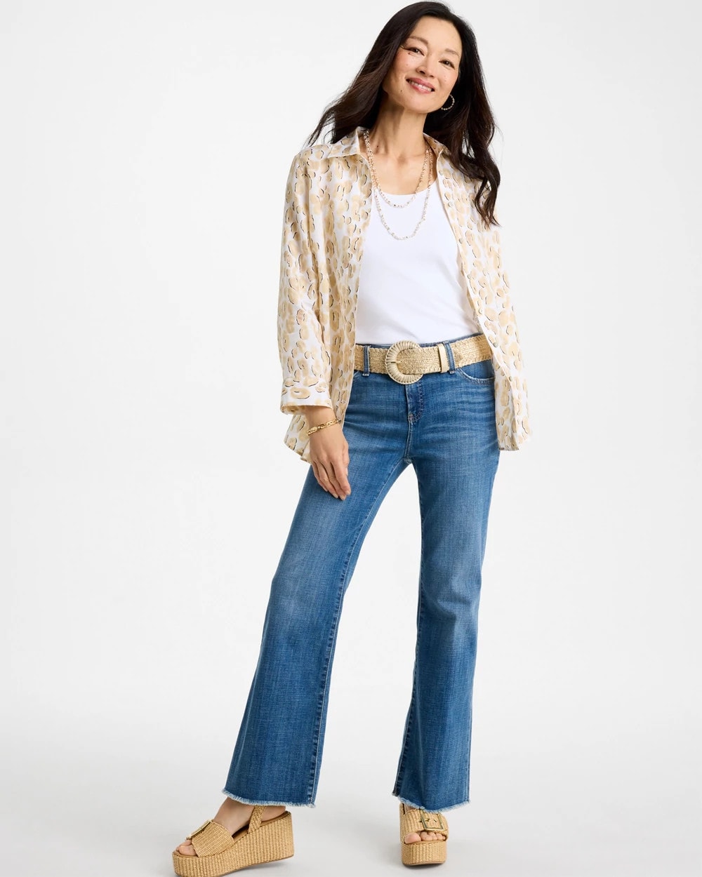 Mocha Mousse No Iron™ Linen Animal Print Shirt