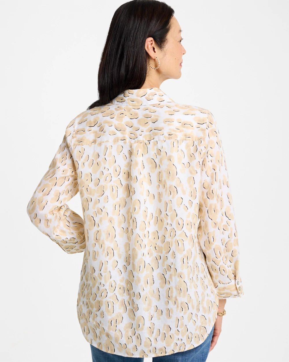 Mocha Mousse No Iron™ Linen Animal Print Shirt