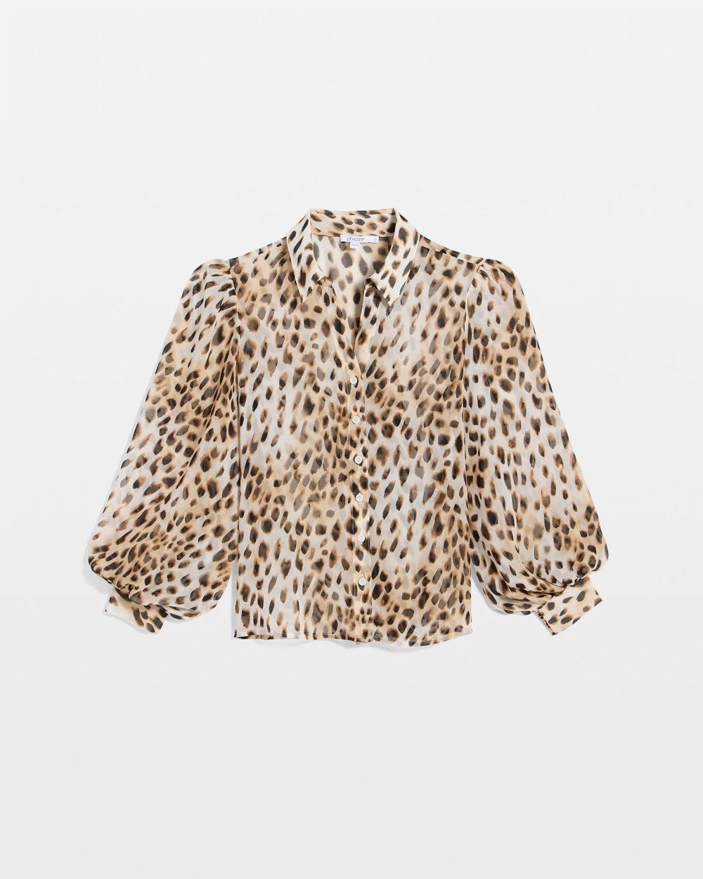 Black Georgette Animal Print Blouse
