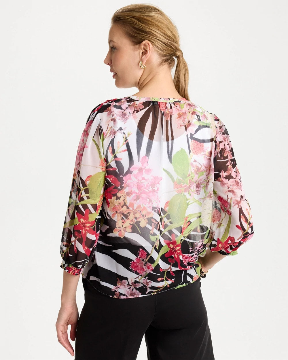 Cherry Lush Georgette Lightweight Printed Blouse