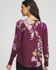 Deep Chianti Ella V-Neck Artisanal Pullover Sweater