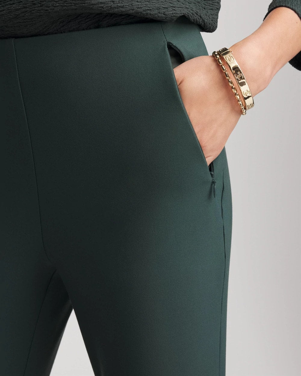 Darkest Spruce Lightweight Juliet Straight Ankle Pants