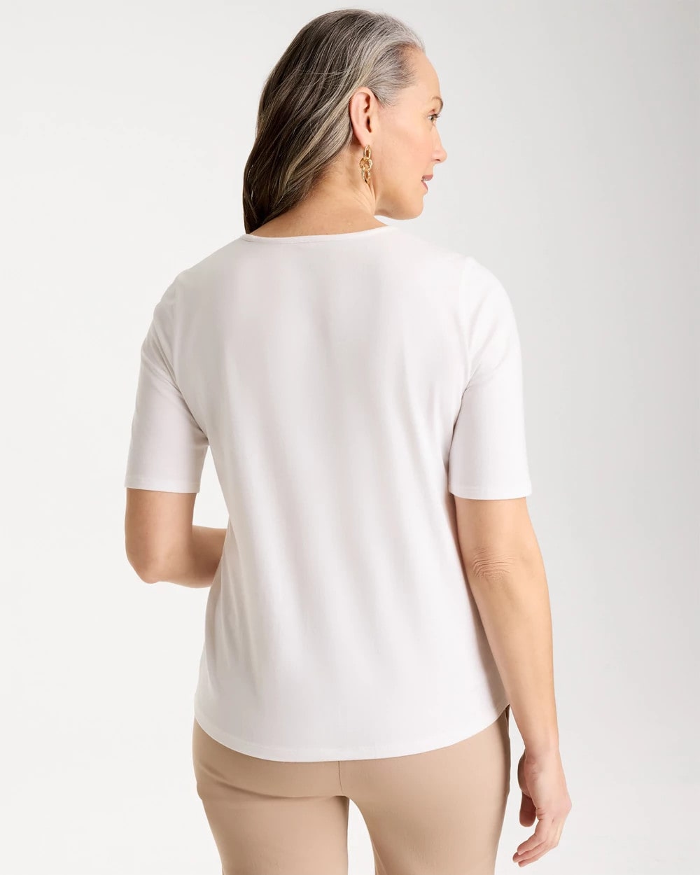 Alabaster Sequin Embroidered Floral Tee
