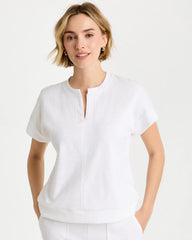 Alabaster Zenergy® Crosshatch Knit Top