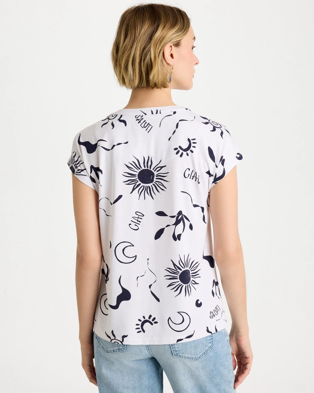 Passport Blue La Playa Refined Button Tee