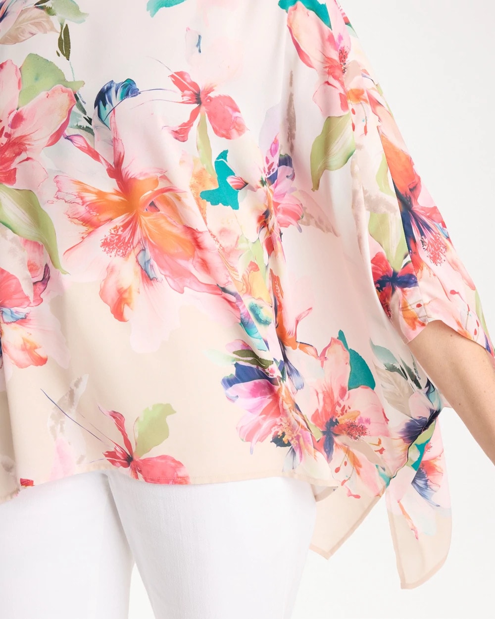Calypso Coral Croix Collage Classic Poncho