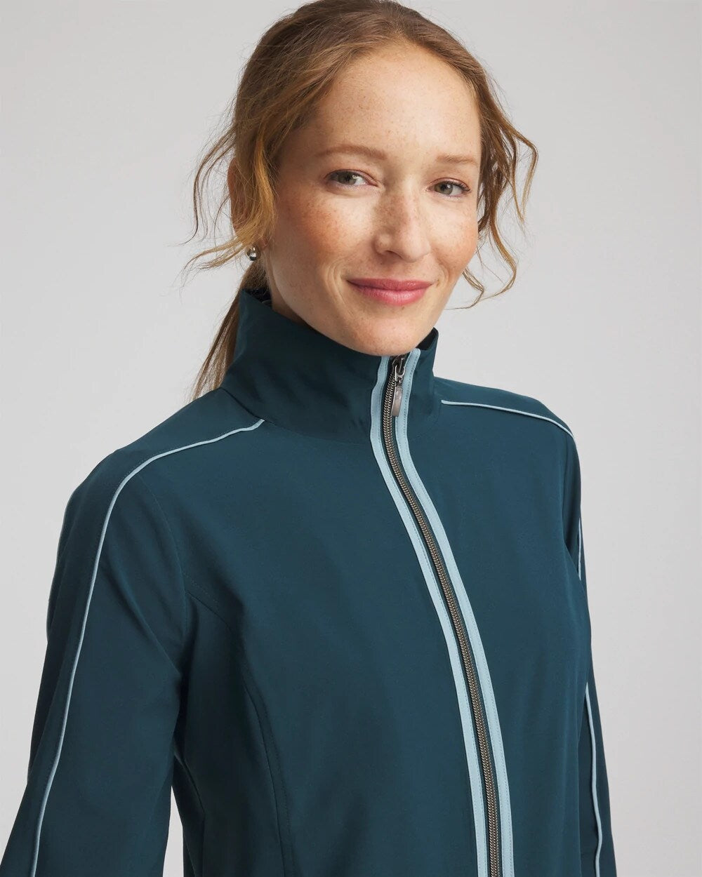 Teal Shadow Zenergy® UPF Contrast Jacket