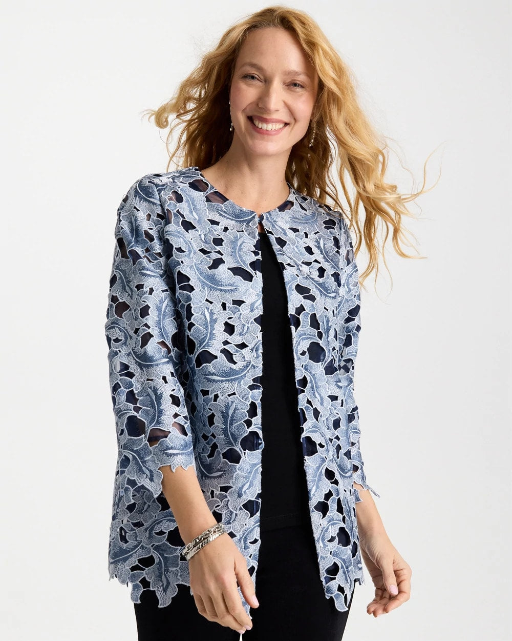 Travelers India Ink Travelers™ Collection Contrast Lined Lace Jacket