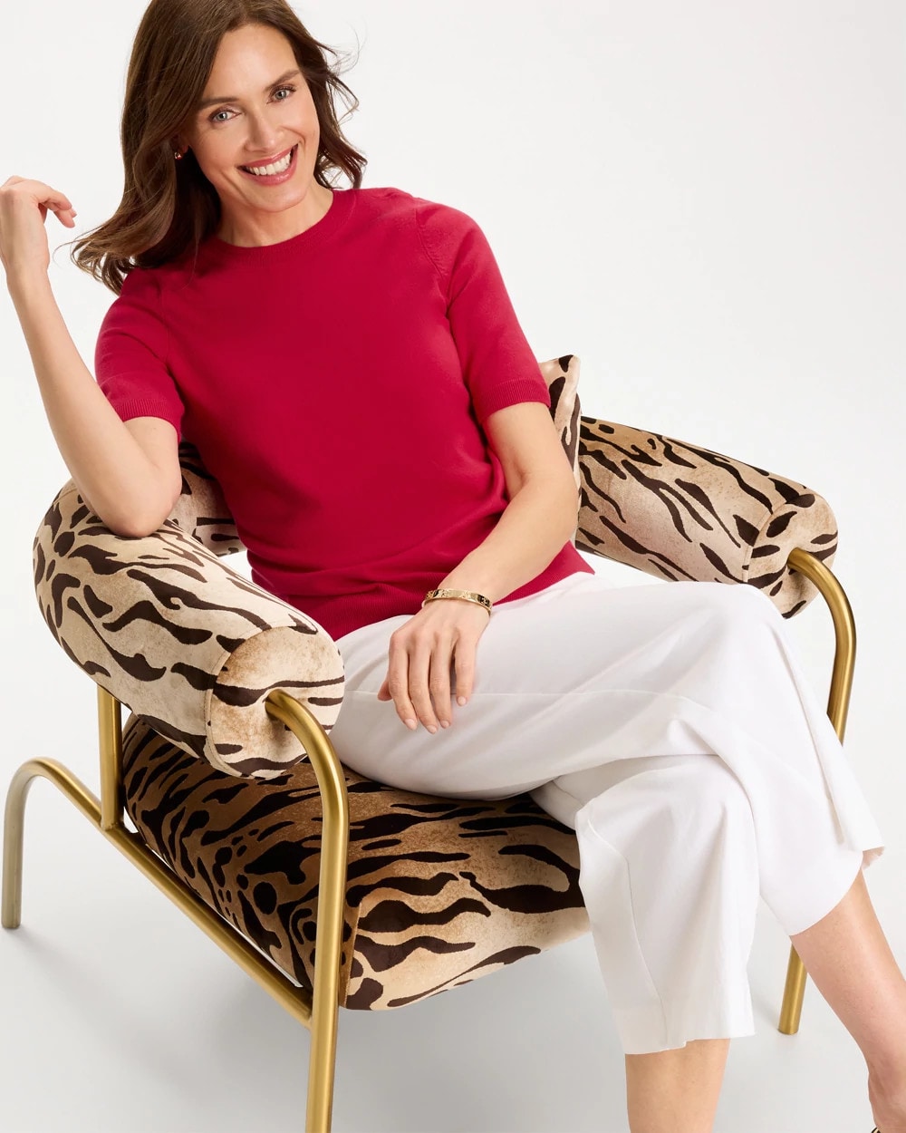 Cherry Lush Ella Short-Sleeve Sweater