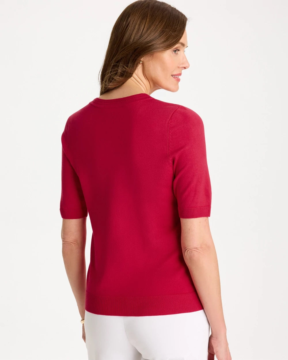 Cherry Lush Ella Short-Sleeve Sweater