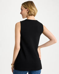 Black Refined Crewneck Sweater Vest