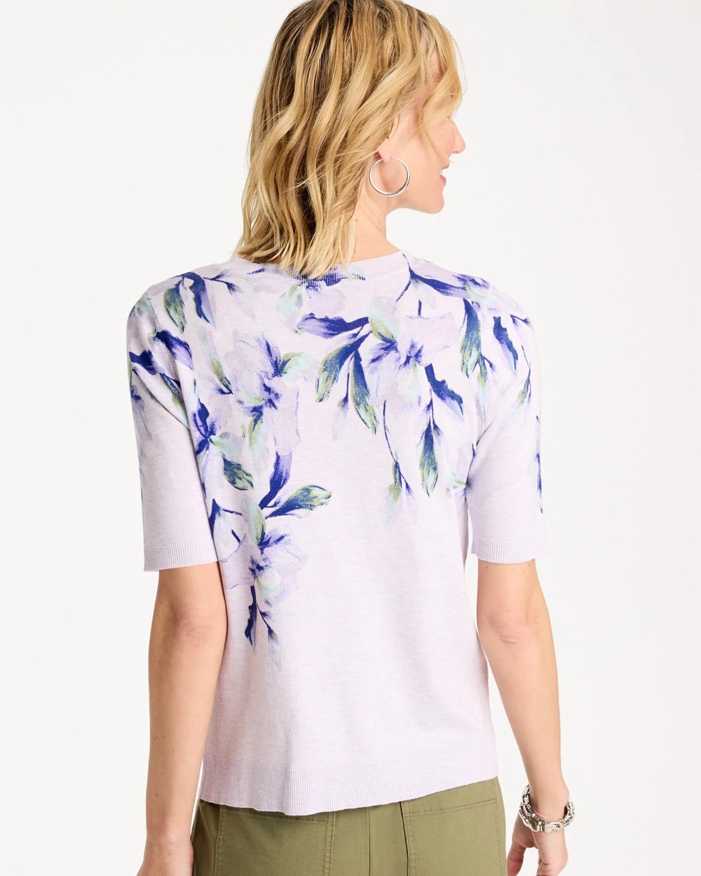 Orchid Mist Ella Short-Sleeve Orchid Sweater