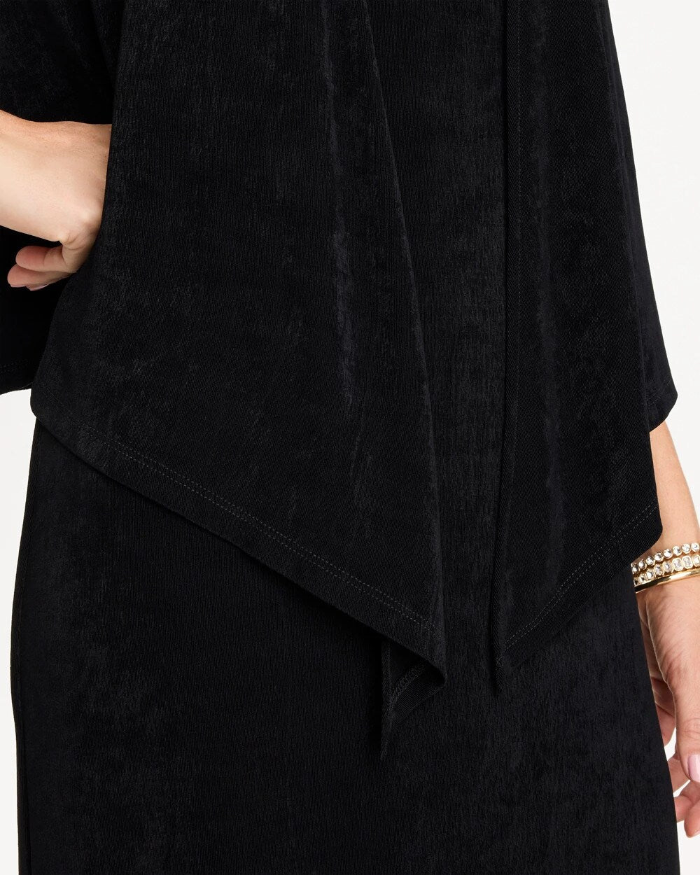 Travelers Black Travelers™ Drape Tie-Front Cardigan