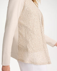 Smokey Taupe Knit Sequin Cardigan