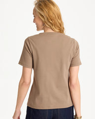 Topaz Smoke Cotton Sequin Tee