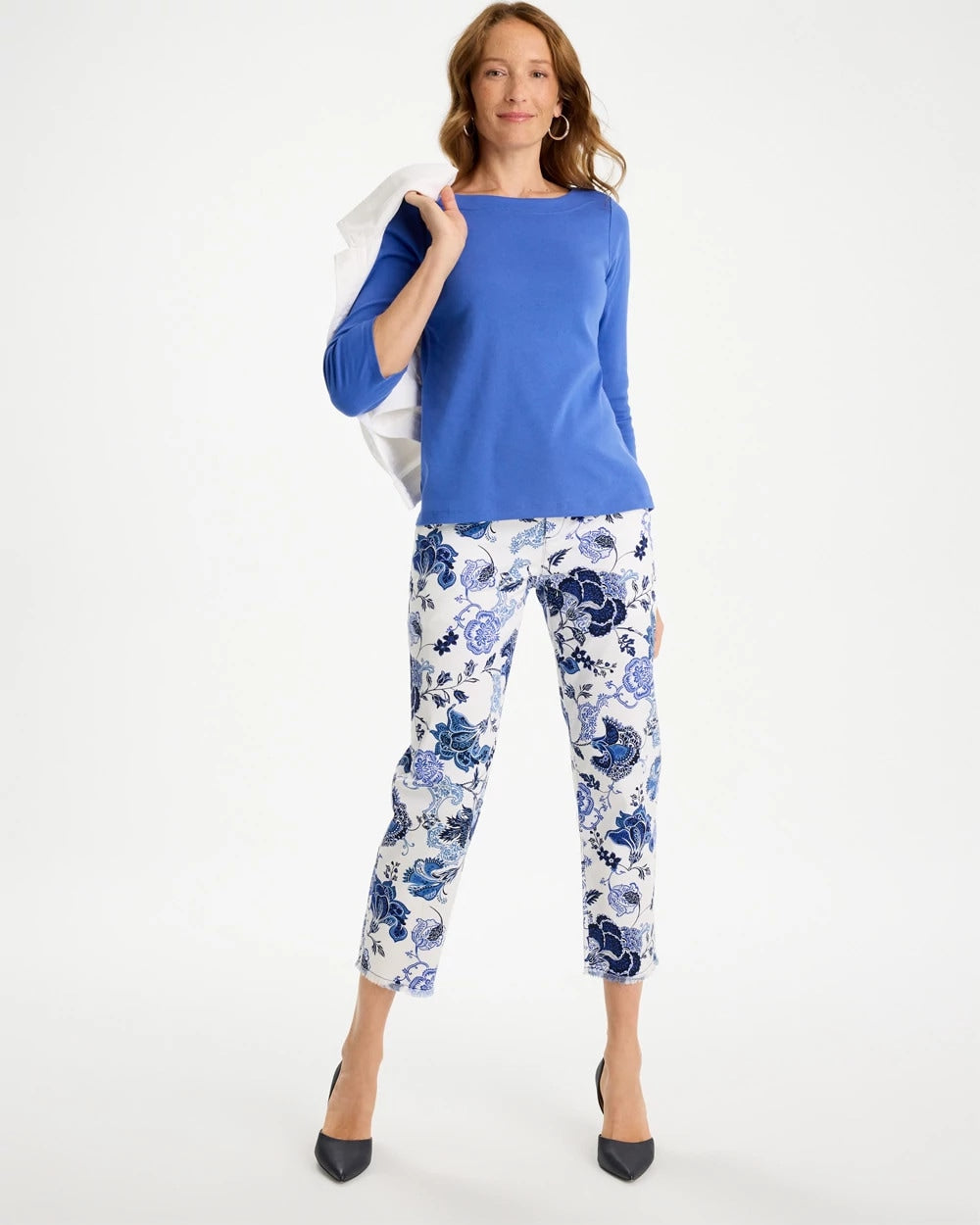 Amparo Blue Pima 3/4 Sleeve Tee