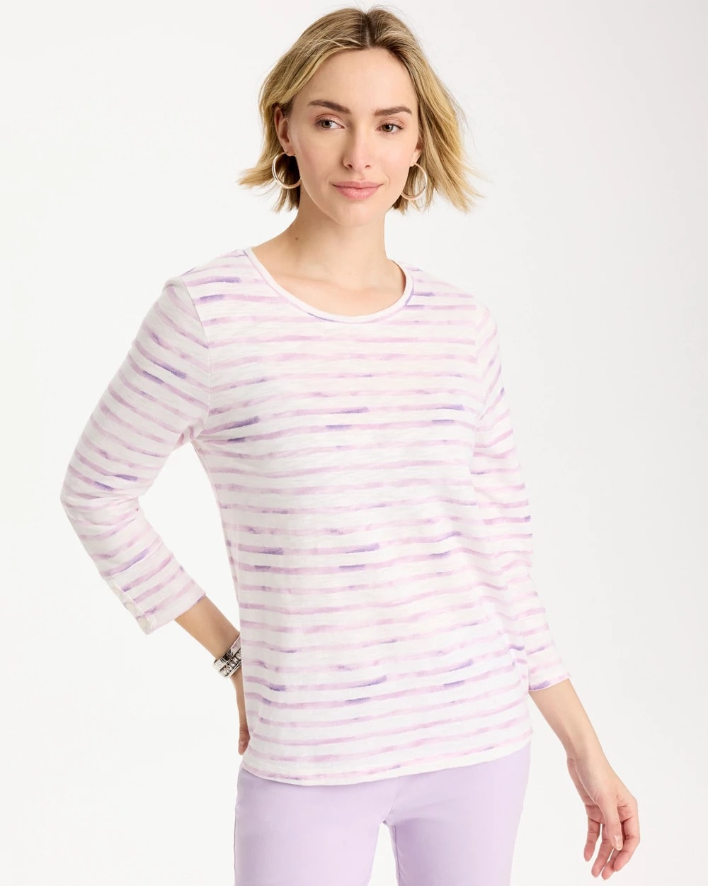Pale Sweet Pea Palermo Cotton Slub Tee