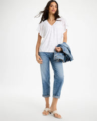 Alabaster Burnout Floral Tee