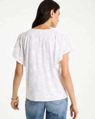 Alabaster Burnout Floral Tee