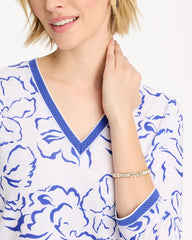 Amparo Blue Zenergy® Slub Knit Mesh Trim Tee