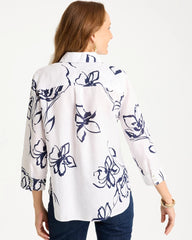 Passport Blue No Iron™ Linen Amalfi Shirt