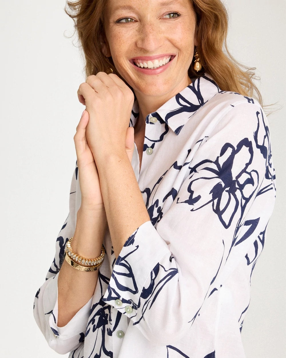 Passport Blue No Iron™ Linen Amalfi Shirt