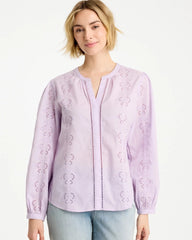 Orchid Mist Embroidered Top