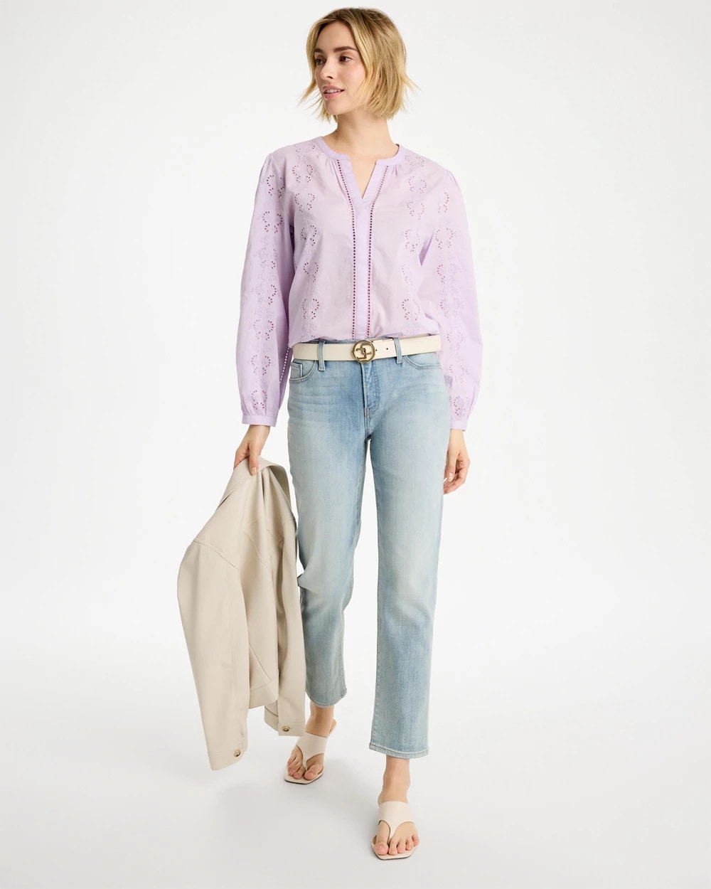Orchid Mist Embroidered Top
