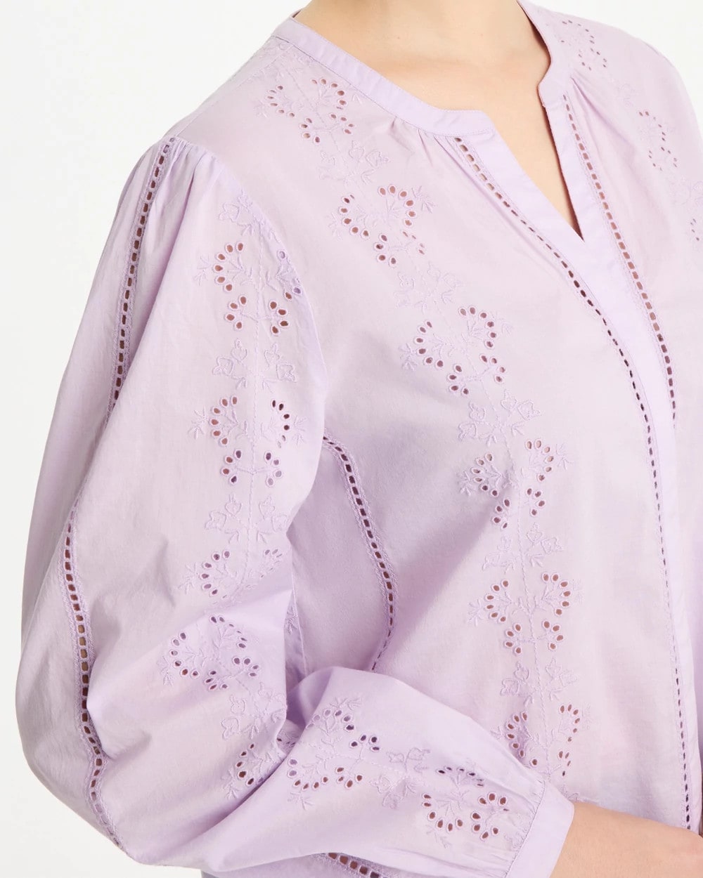 Orchid Mist Embroidered Top