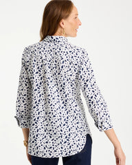 Optic White No Iron™ Stretch Printed Shirt