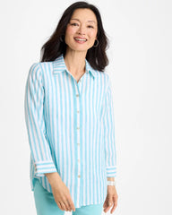Oceano No Iron™ Linen Striped Shirt